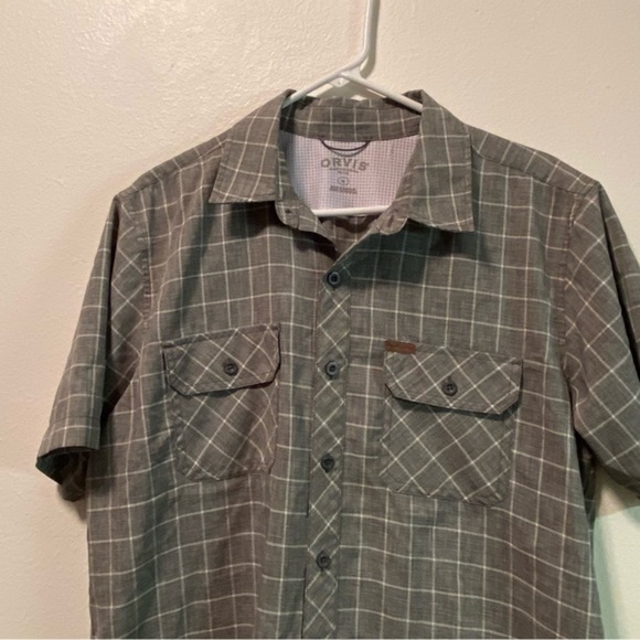 Orvis Shirt Mens Size Medium Button Down Short Sleeve Pockets Collard - Picture 4 of 9